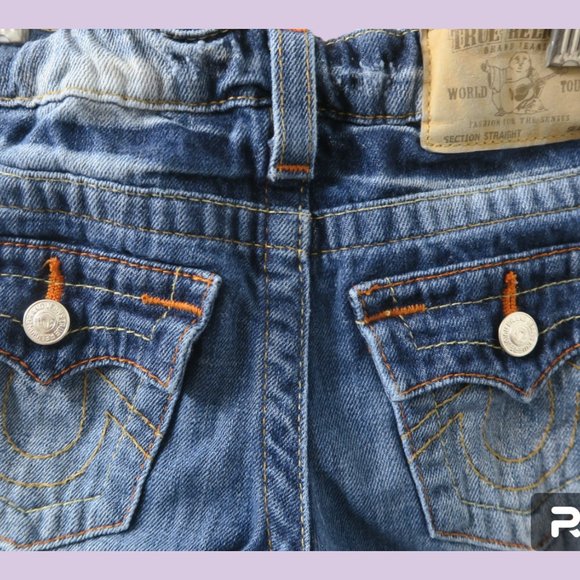 True Religion style number 735jn92 boys straight single end kids jeans in blue 5 - Picture 6 of 10